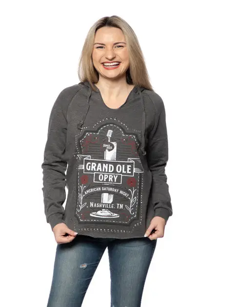 Opry Womens Sequin Floral Mic Hoodie - Image 3