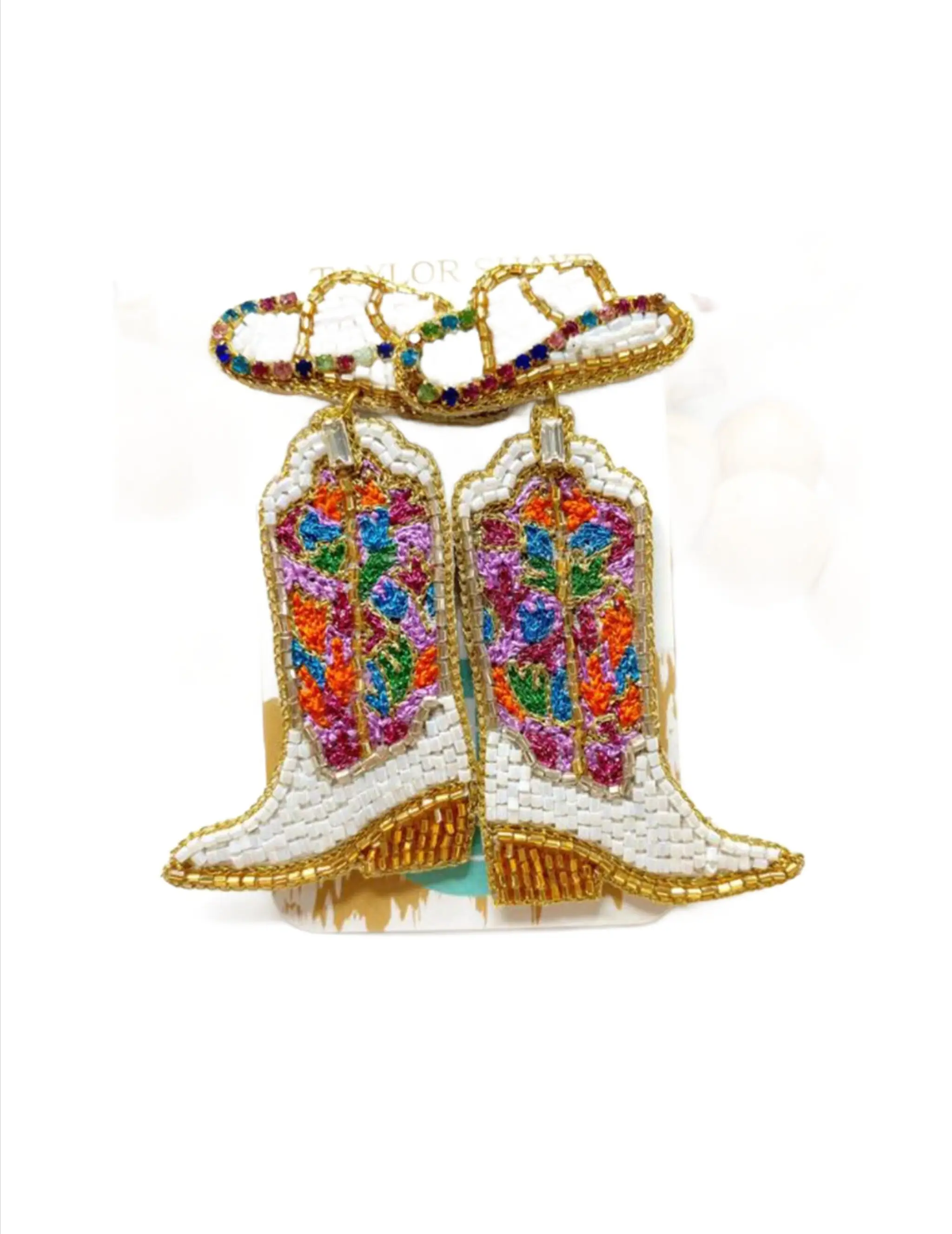 Swifty Boots Beaded Earrings