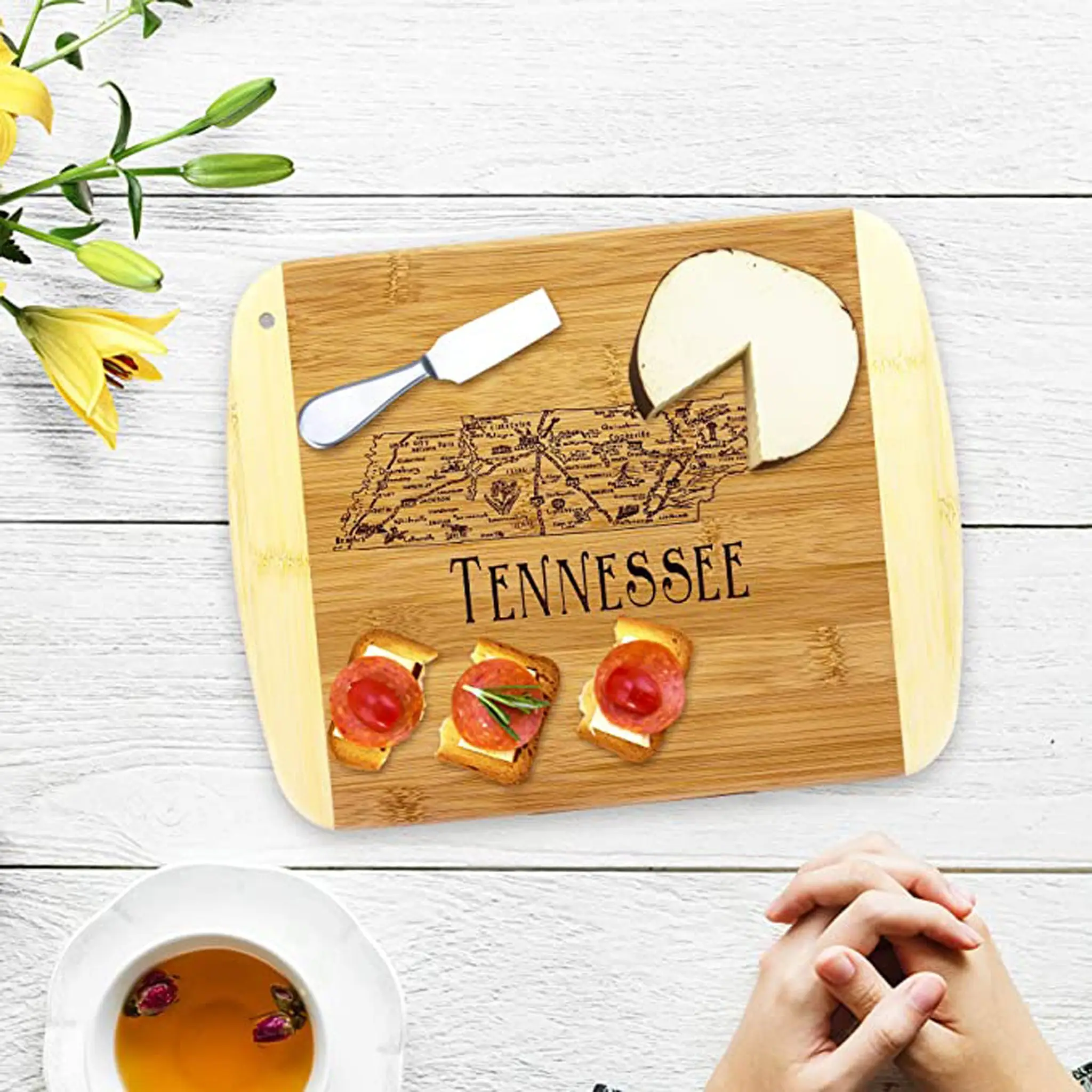 A Slice of Life Tennessee Serving and Cutting Board - Image 2