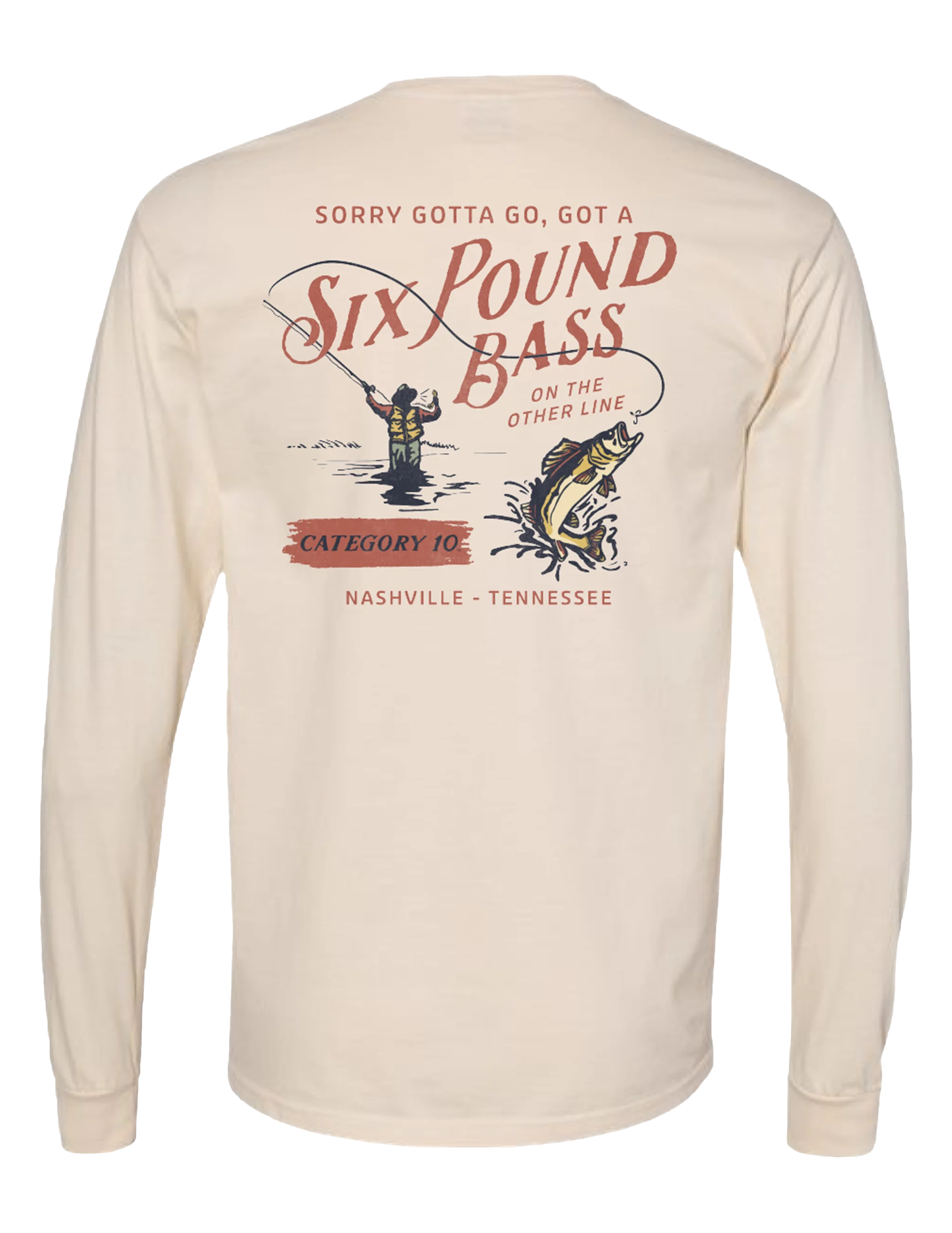 Category 10 Six Pound Bass Long Sleeve T-Shirt