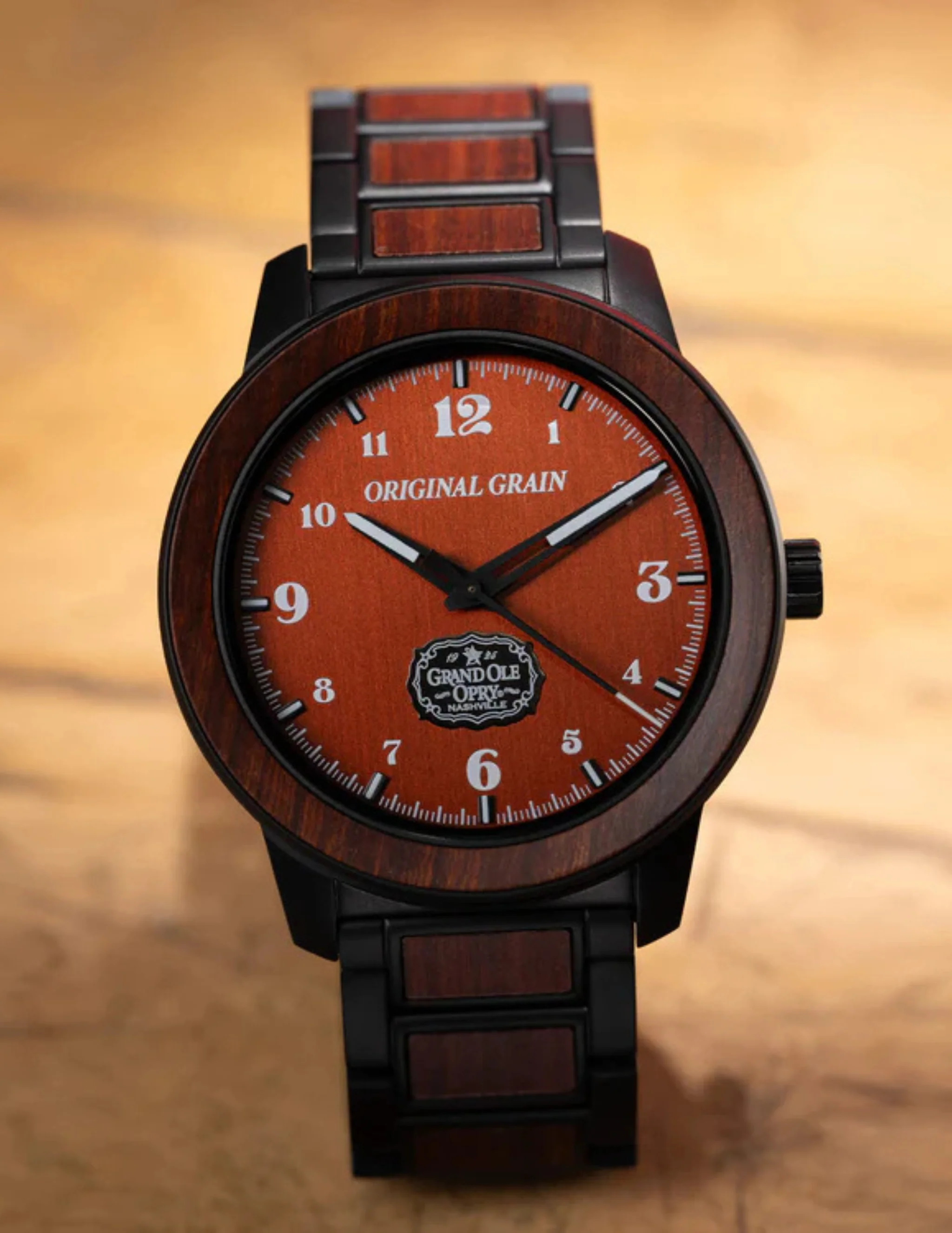 Original Grain Grand Ole Opry Barrel 46mm Stage Wood Watch - Image 3