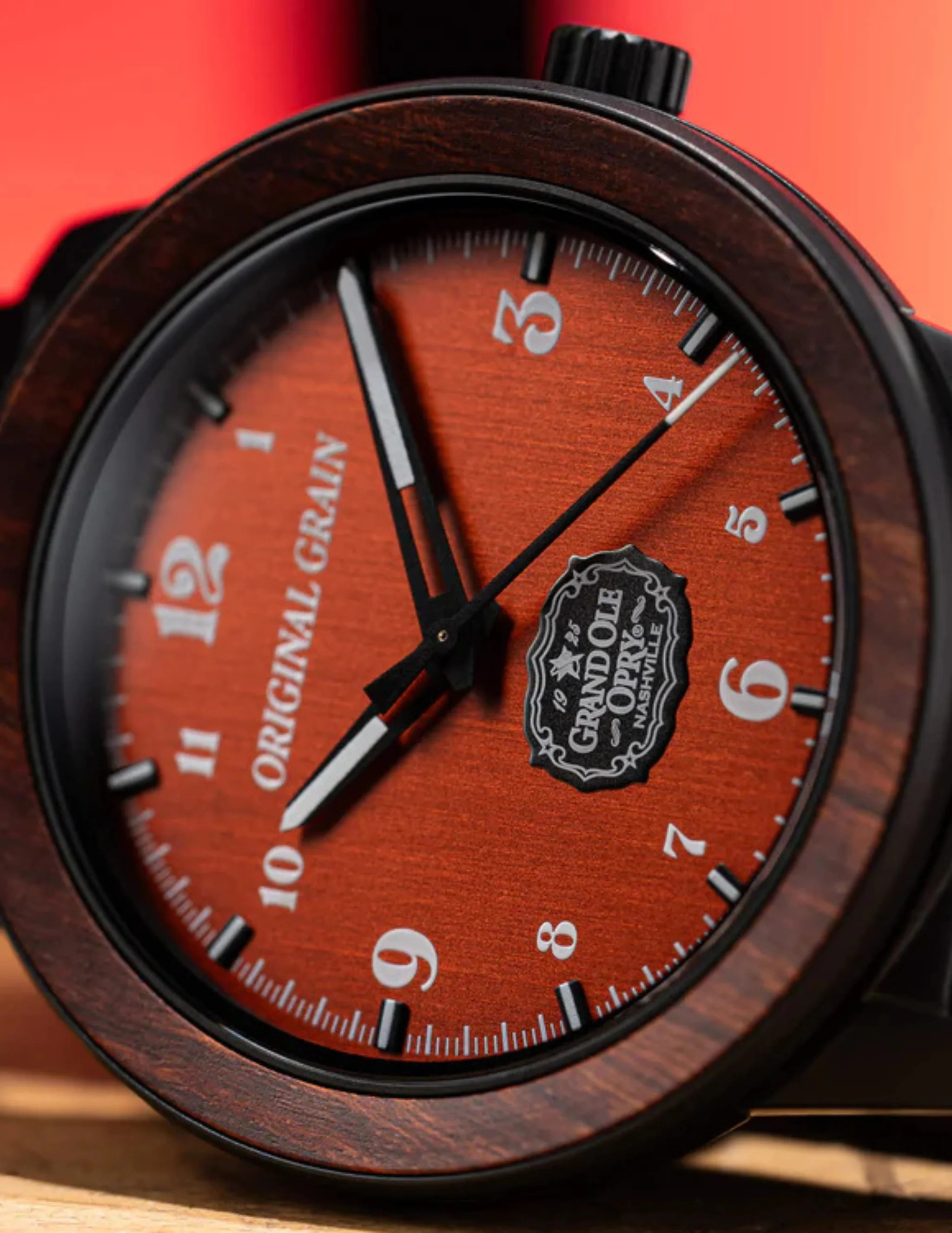 Original Grain Grand Ole Opry Barrel 46mm Stage Wood Watch - Image 4