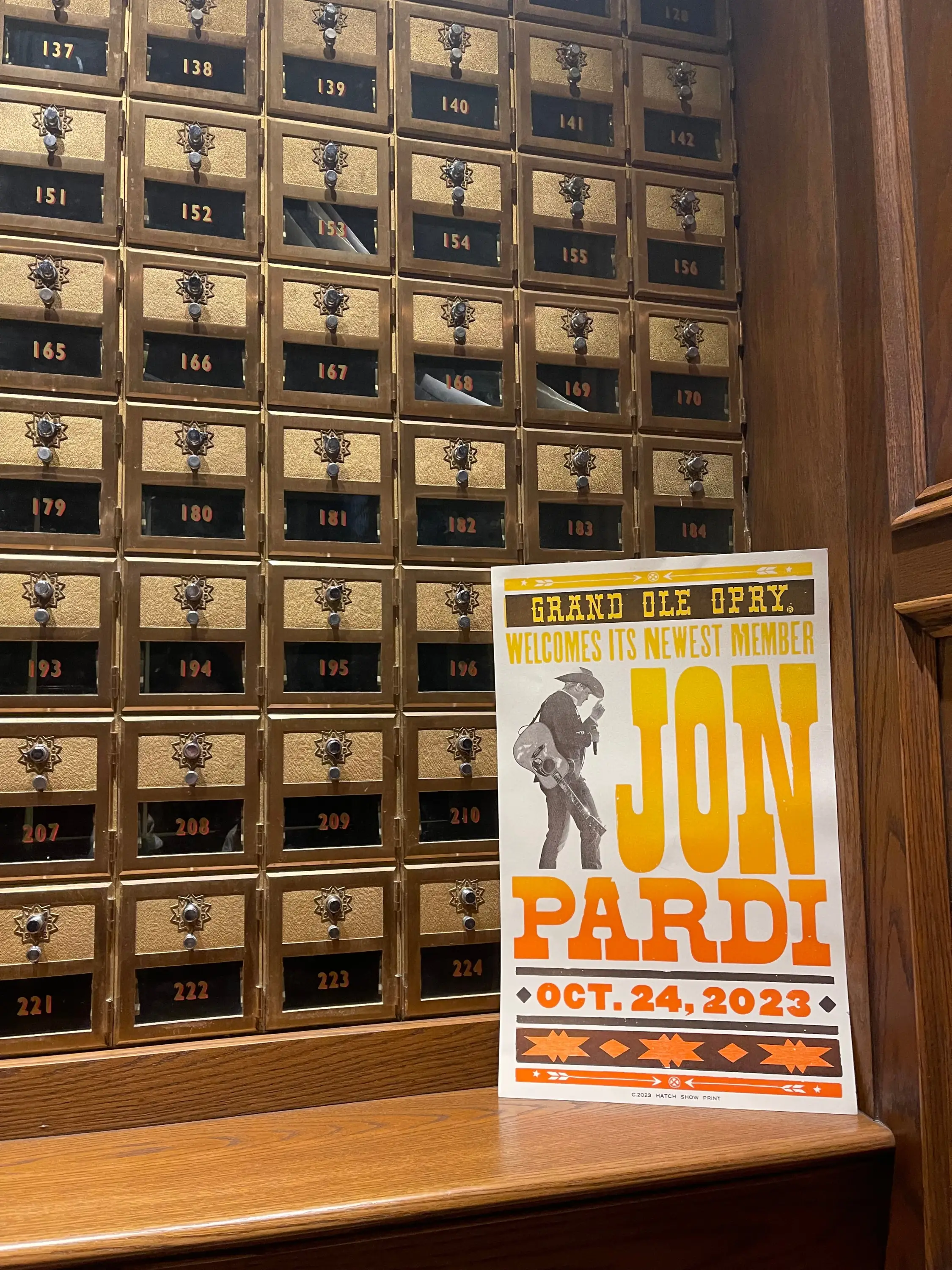 Jon Pardi Official Opry Induction Hatch Show Print - Image 2