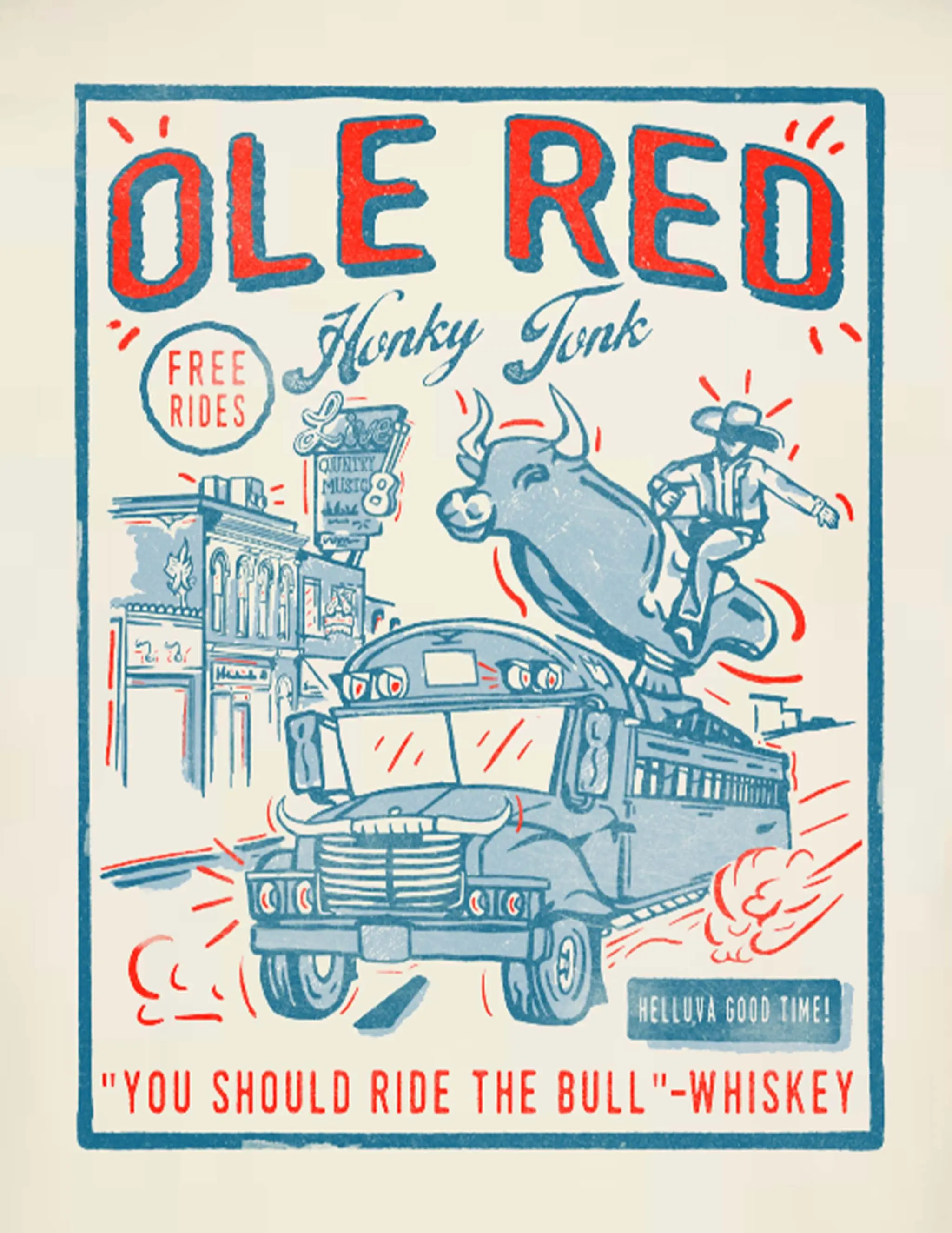 Ole Red Nashville Honky Tonk T-Shirt - Image 2