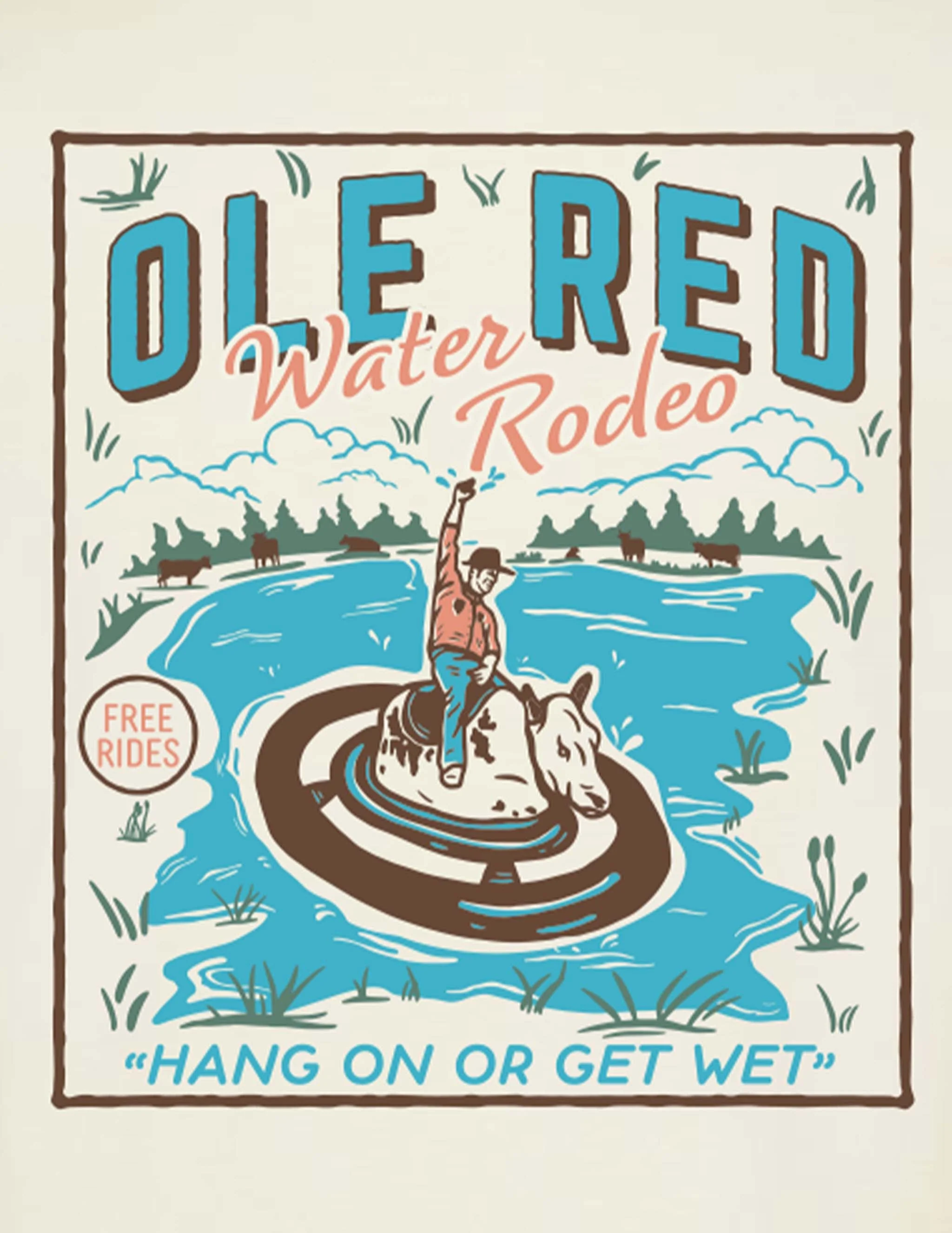 Ole Red Tishomingo Water Rodeo T-Shirt - Image 2