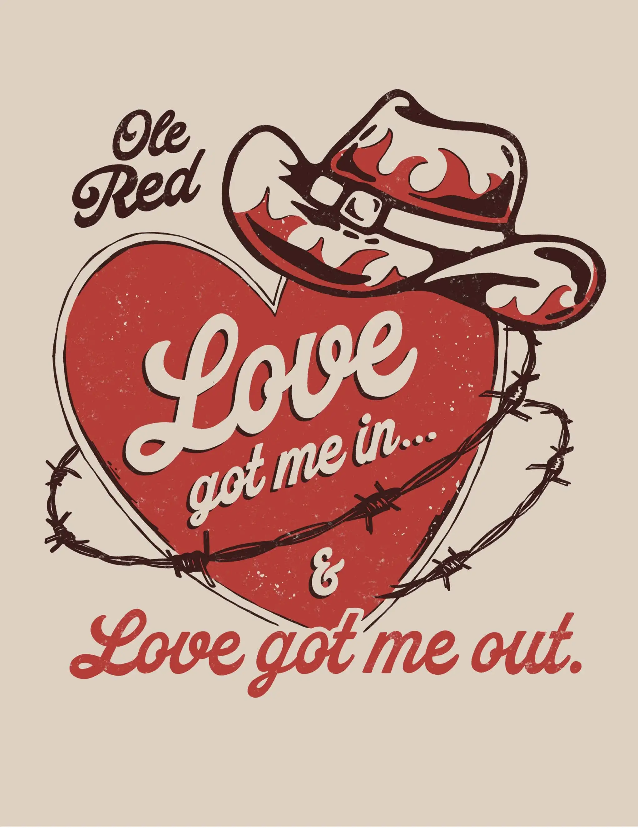 Ole Red Women's Love In Love Out T-Shirt - Image 3