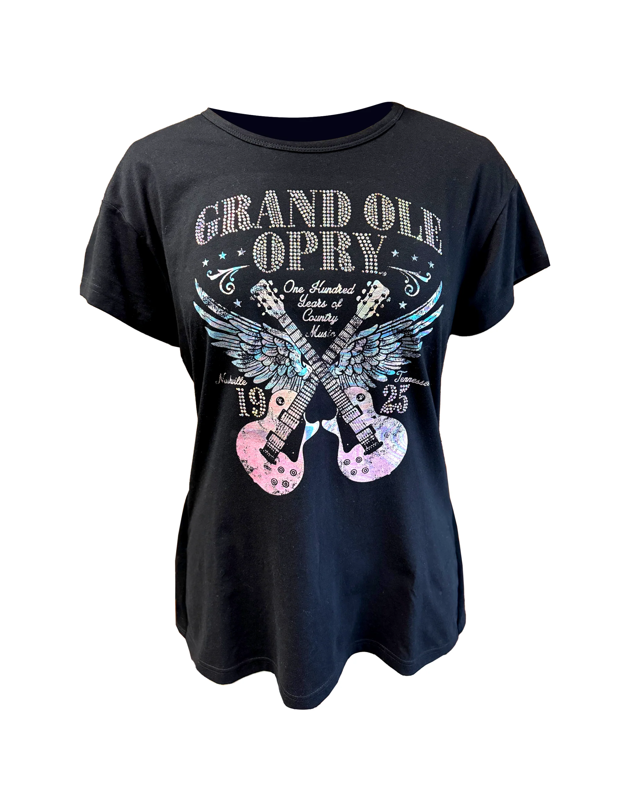 Opry 100 Crossed Bling Guitar Top