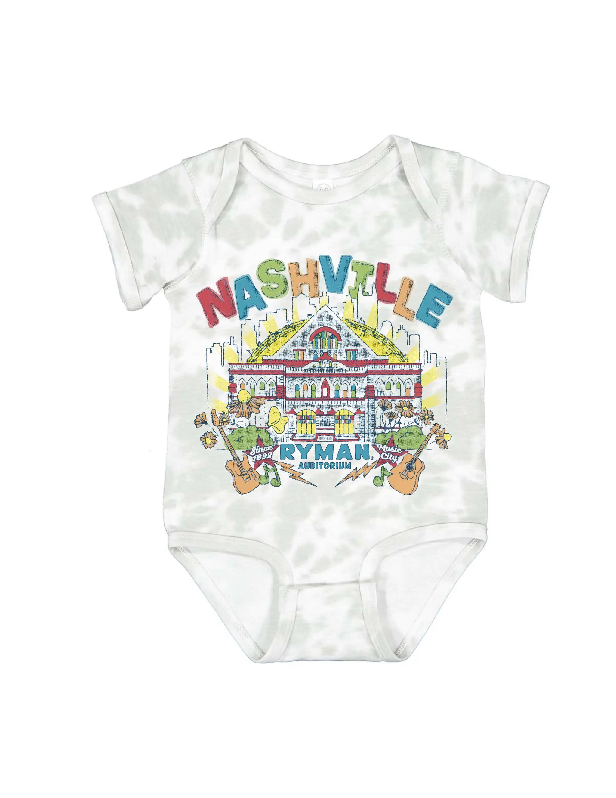 Ryman Building Tie Dye Onesie