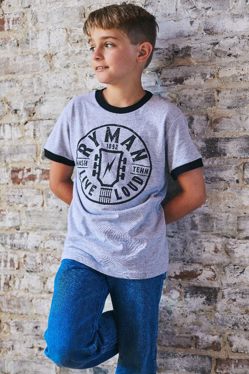 Ryman Live Loud Youth Ringer T-Shirt - Image 2