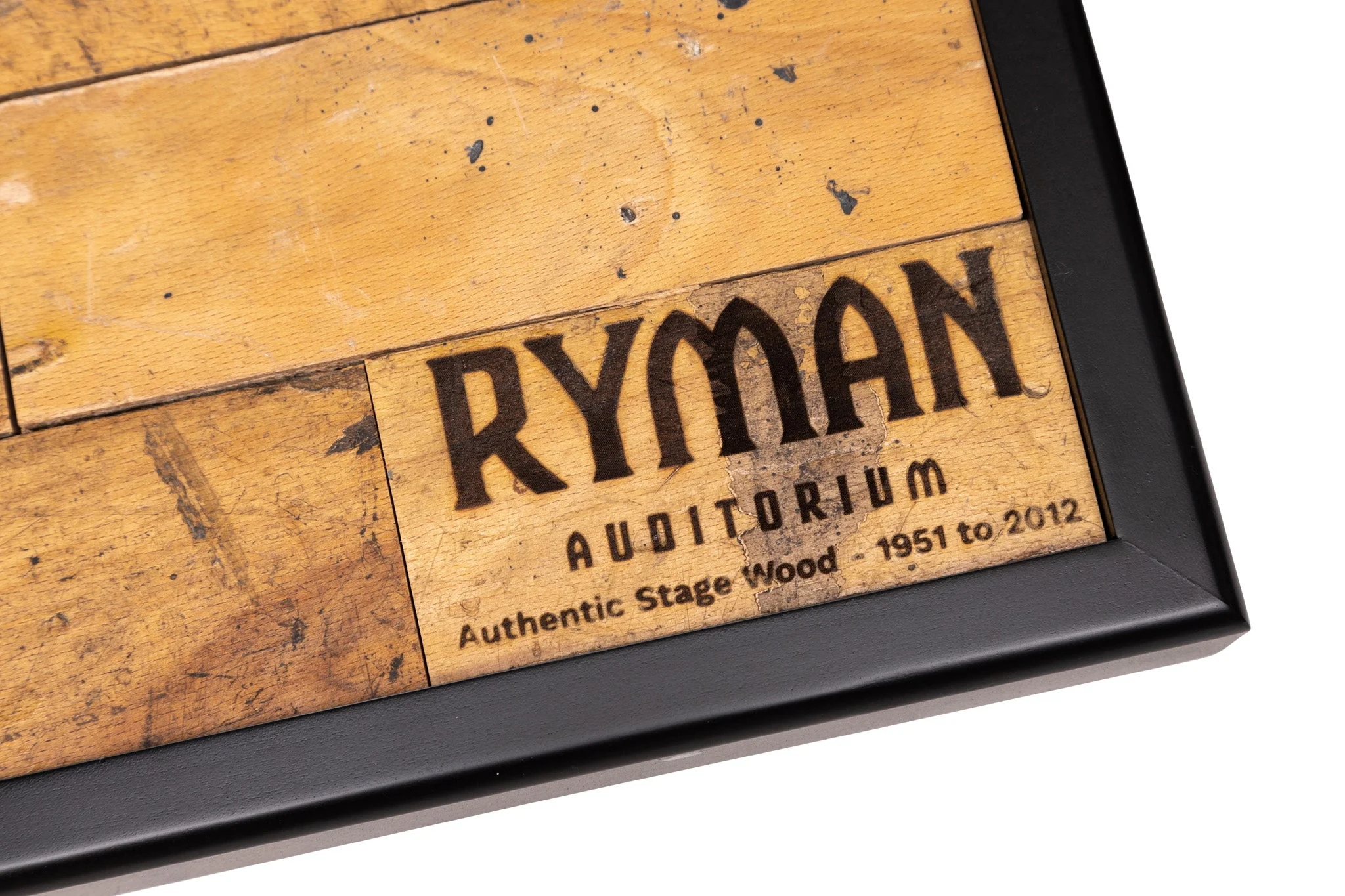 Ryman Official Stage Wood from 1951 to 2012 Finished 16 x 16 Framed Piece - Image 4