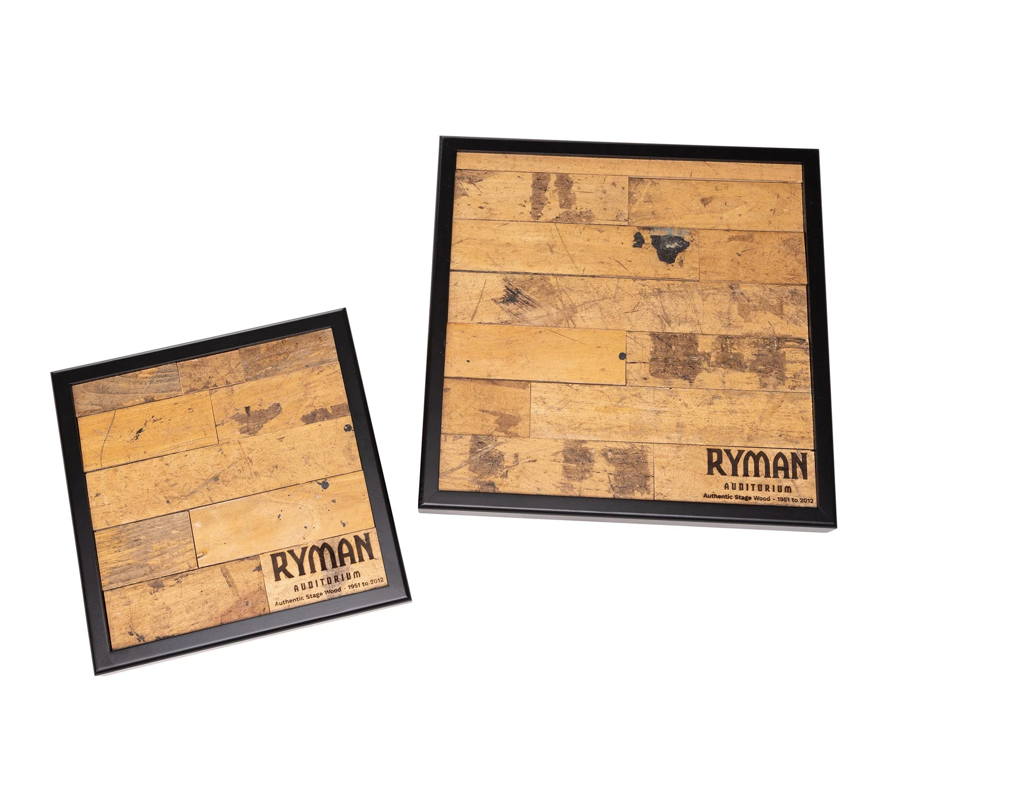 Ryman Official Stage Wood from 1951 to 2012 Finished 16 x 16 Framed Piece - Image 7