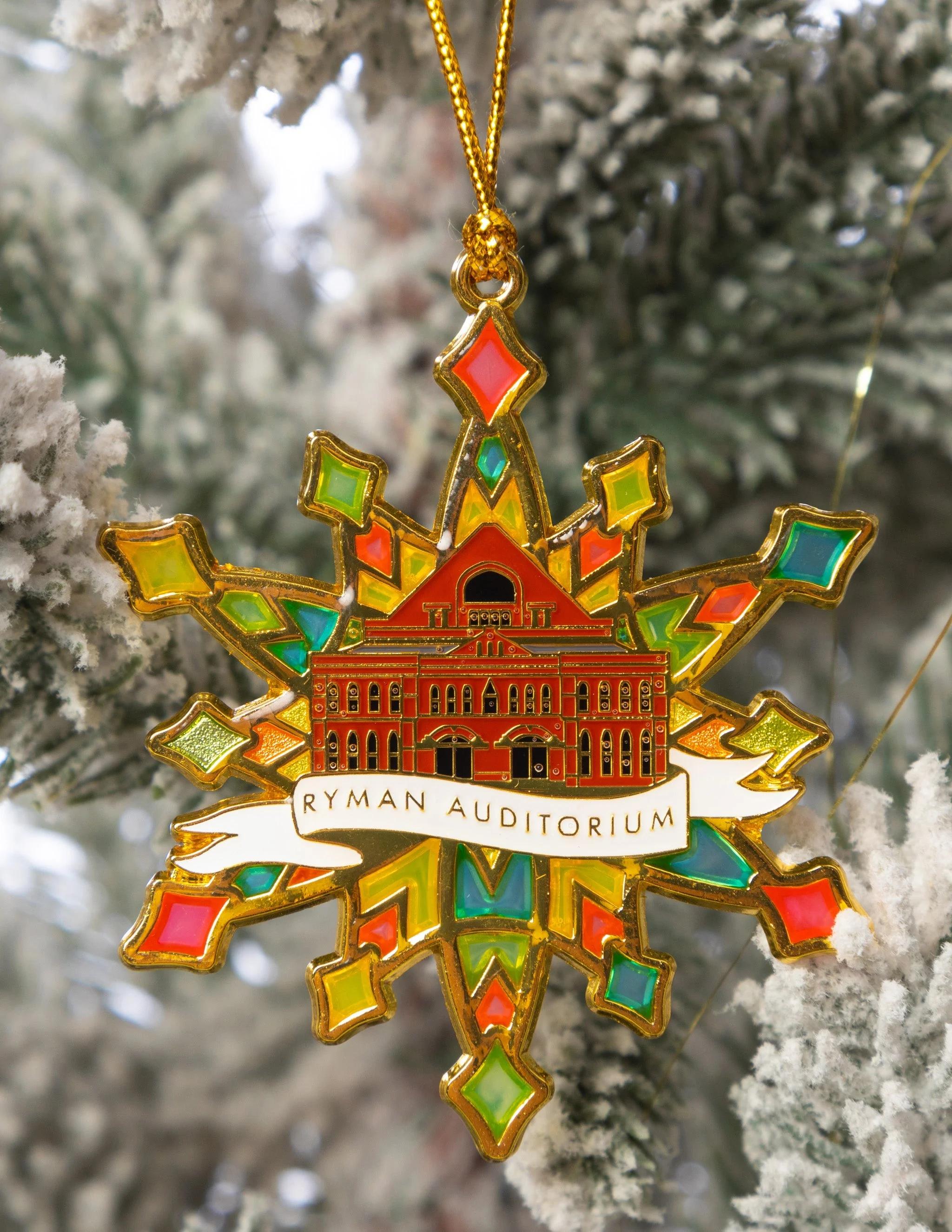 Ryman Stained Glass Snowflake Ornament - Image 3