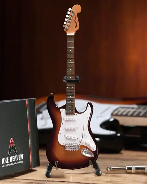 Miniature Fender Strat Classic Sunburst Model Guitar - Image 3
