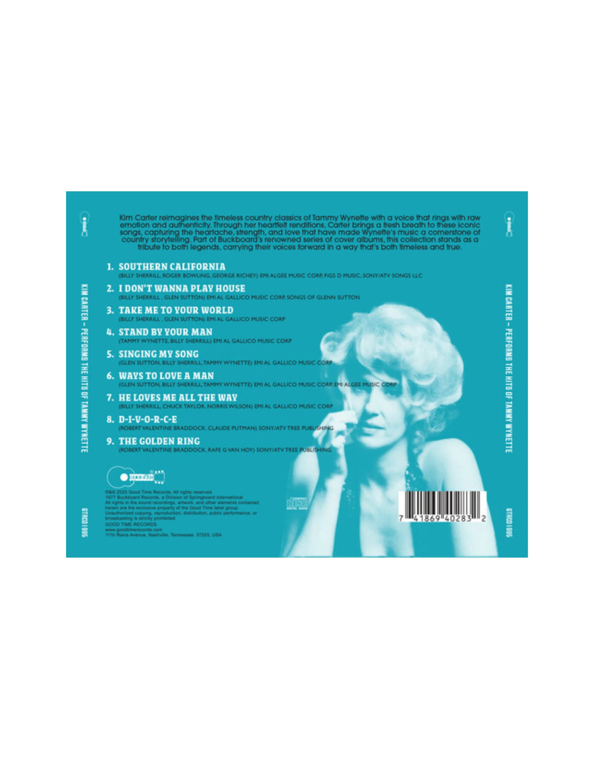 Various Artist: Peforms The Hits of Tammy Wynette (CD) - Image 2