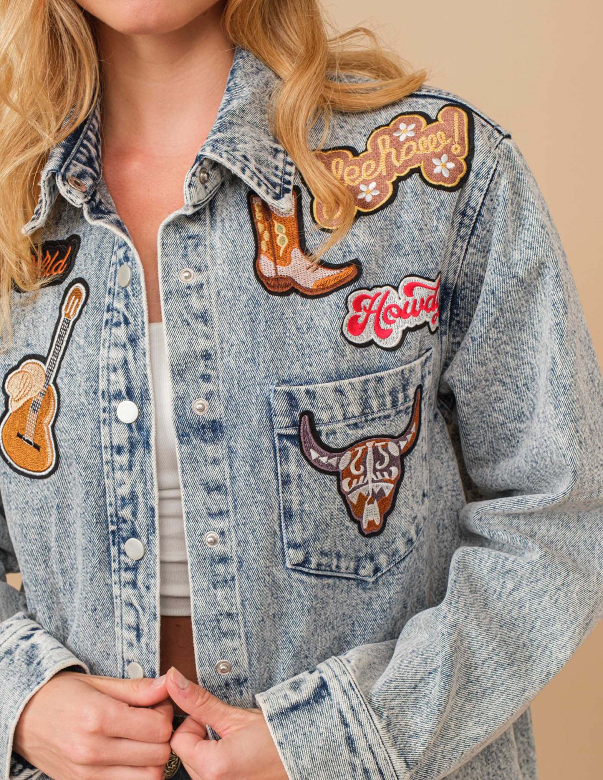 Western Patch Denim Jacket - Image 2
