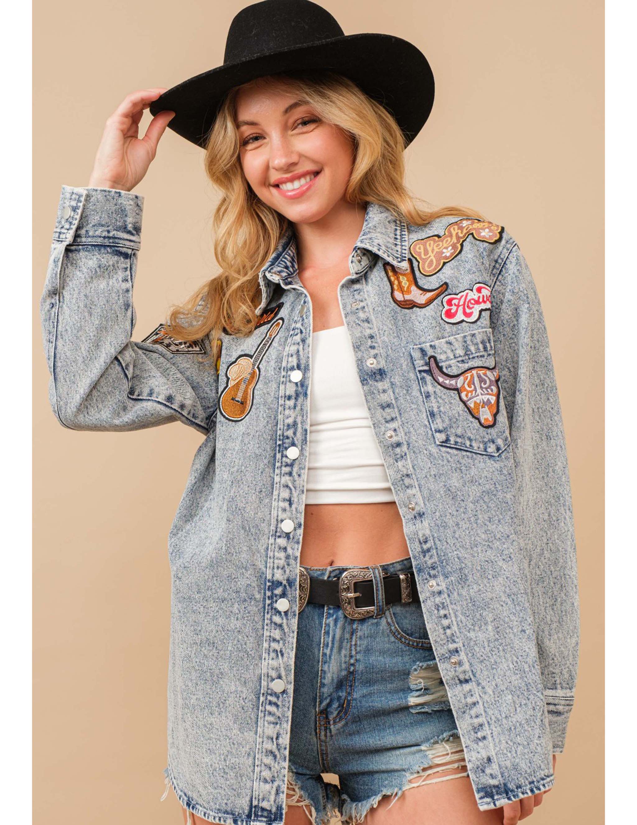 Western Patch Denim Jacket - Image 3
