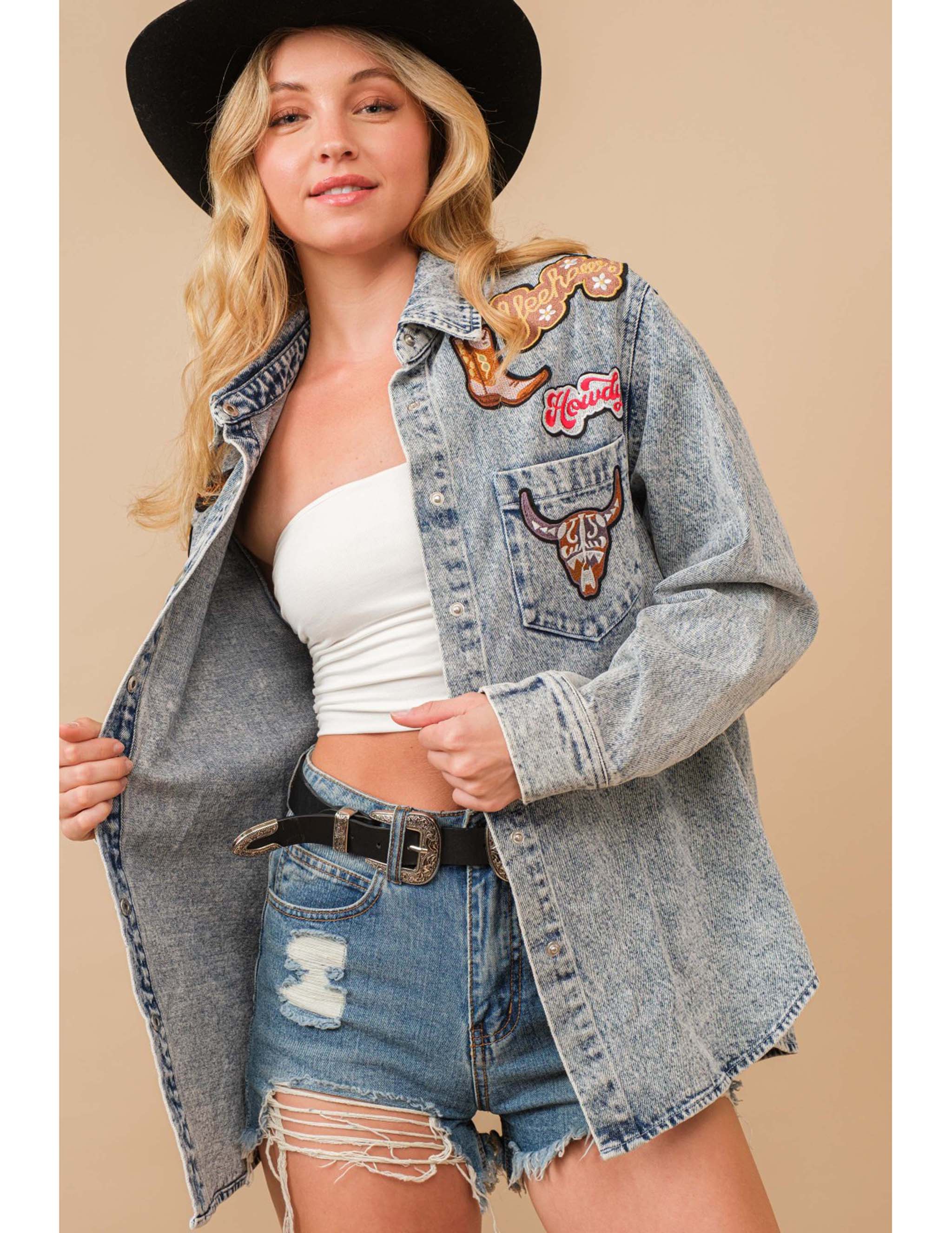 Western Patch Denim Jacket - Image 5
