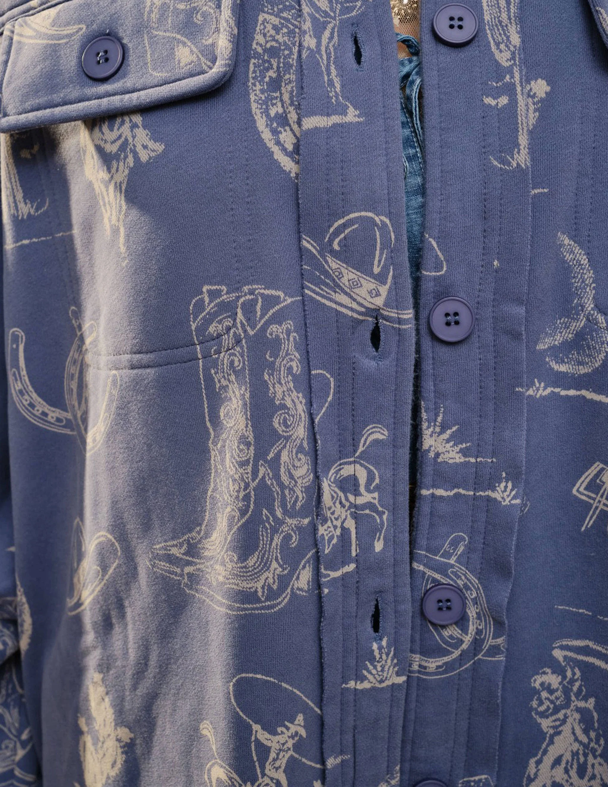 Western Printed Loose Fit Shacket - Image 3